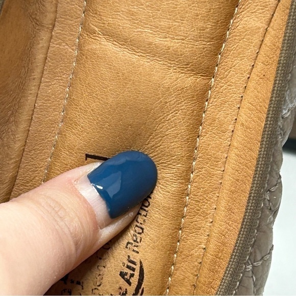 Josef Seibel Pippa Brown Quilted Leather Flats Black Cap Toe Size 37 with Bow - Picture 12 of 13